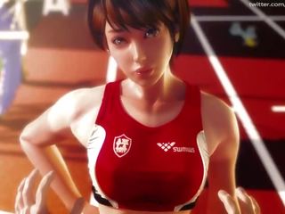 Tốt nhất 3d hentai thể thao cô tôn sùng sportuniform paizuri handjob miệng crempie