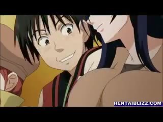 Busty hentai nhật bản stupendous sự nịnh hót và cưỡi cứng peter