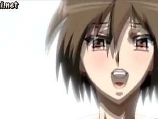 Malaki breasted anime pagkuha binubutasan