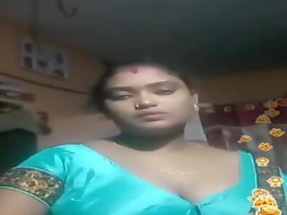 Tamil india wanita gemuk cantik biru silky blus hidup, seks film 02